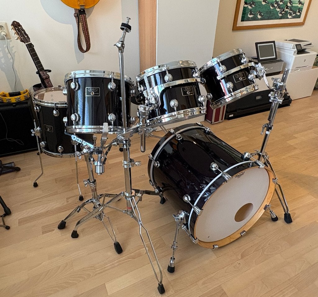 Adams 8000 Drums Maple shell set - Black Sparkle, Ophalen, Gebruikt, Overige merken
