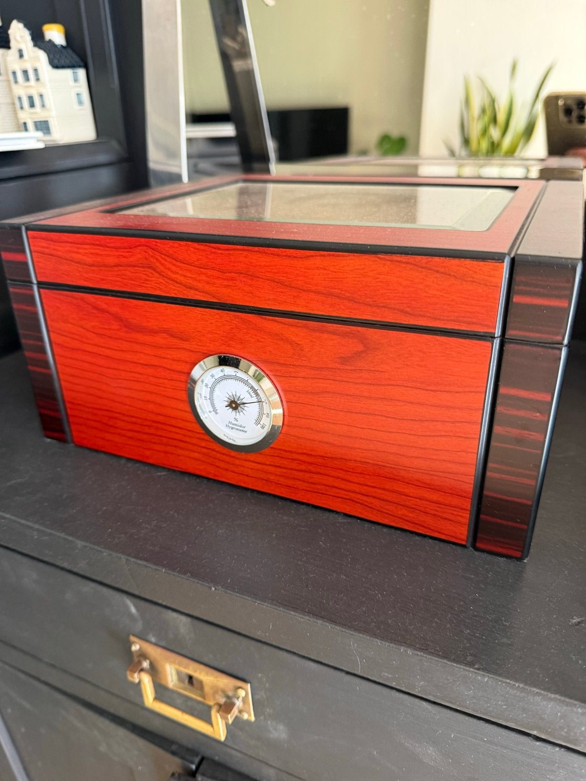 ZGAN Luxe Humidor Pasatore met Hygrometer en Accessoires, Ophalen of Verzenden, Zo goed als nieuw, Overige typen
