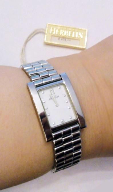 Armband Michel Herbelin defect onderdelen Horloge, Ophalen of Verzenden, Gebruikt, Zilver, Staal