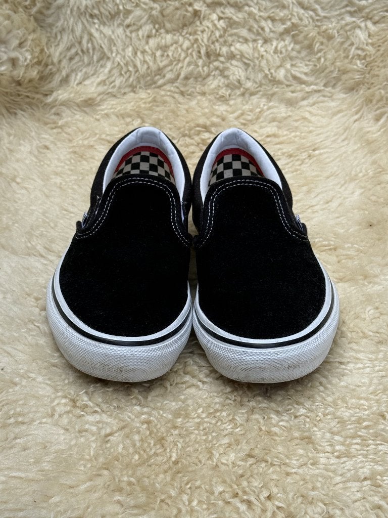 Vans Skate Slip-On Black/White – Maat 38 – Goede Staat!, Ophalen, Zo goed als nieuw, Zwart