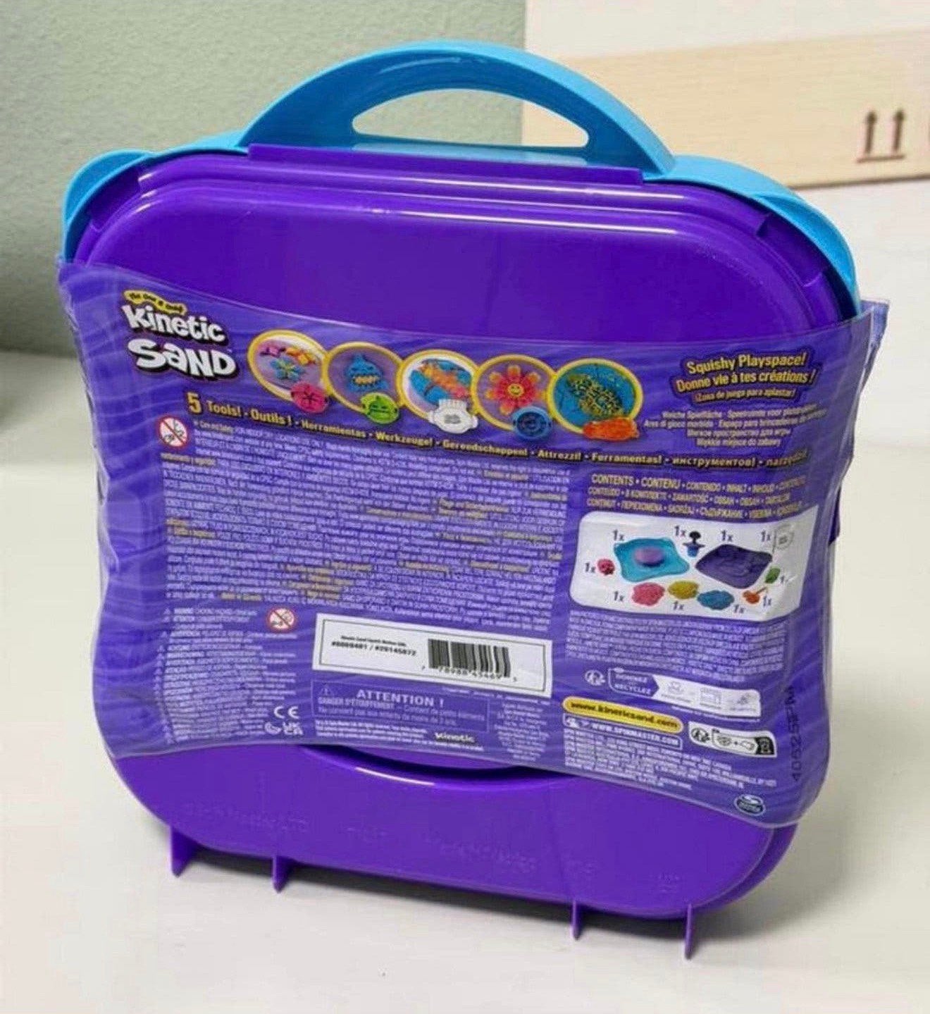 Kinetic Sand Squish Motion Speelset 453g zand stempel koffer, L, Jongen of Meisje, Nieuw, L