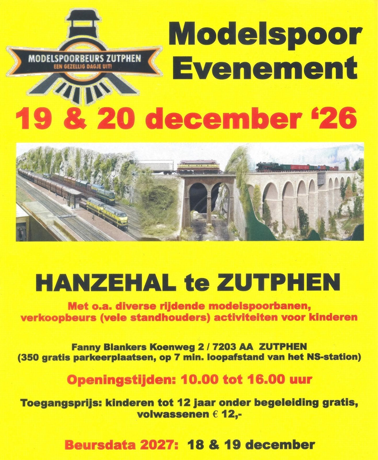 Modelspoor Evenement Zutphen - 19 & 20 december, Hobby en Vrije tijd, Ophalen, Gelijkstroom of Wisselstroom, Roco, Gebruikt