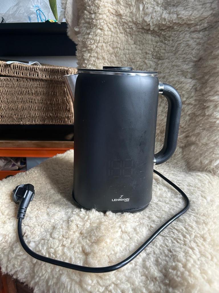 Lehmann waterkoker - Zo goed als nieuw, 1 tot 2 liter, Ophalen, Zo goed als nieuw, Rvs