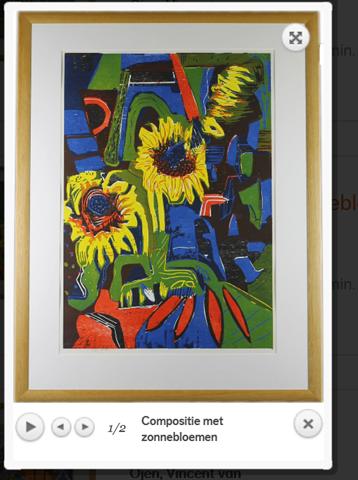 Vincent van Ojen–Zonnebloemen-uit kunstcollectie NN/ING Bank, Ophalen