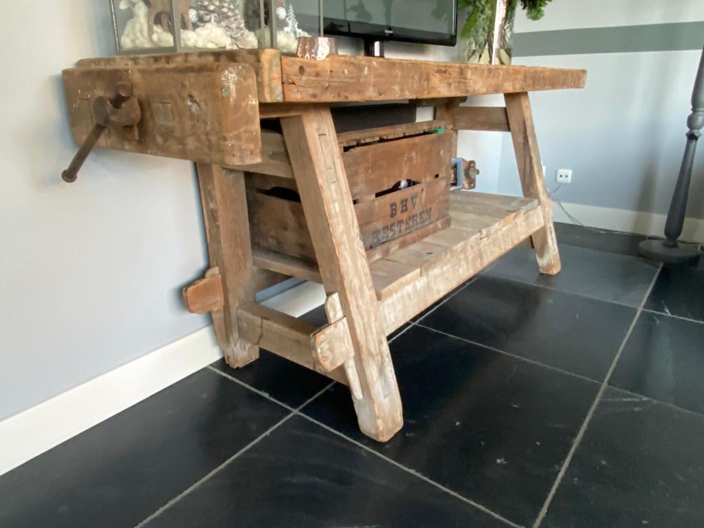 Houten werkbank, Ophalen, Zo goed als nieuw, 50 tot 75 cm, Rechthoekig