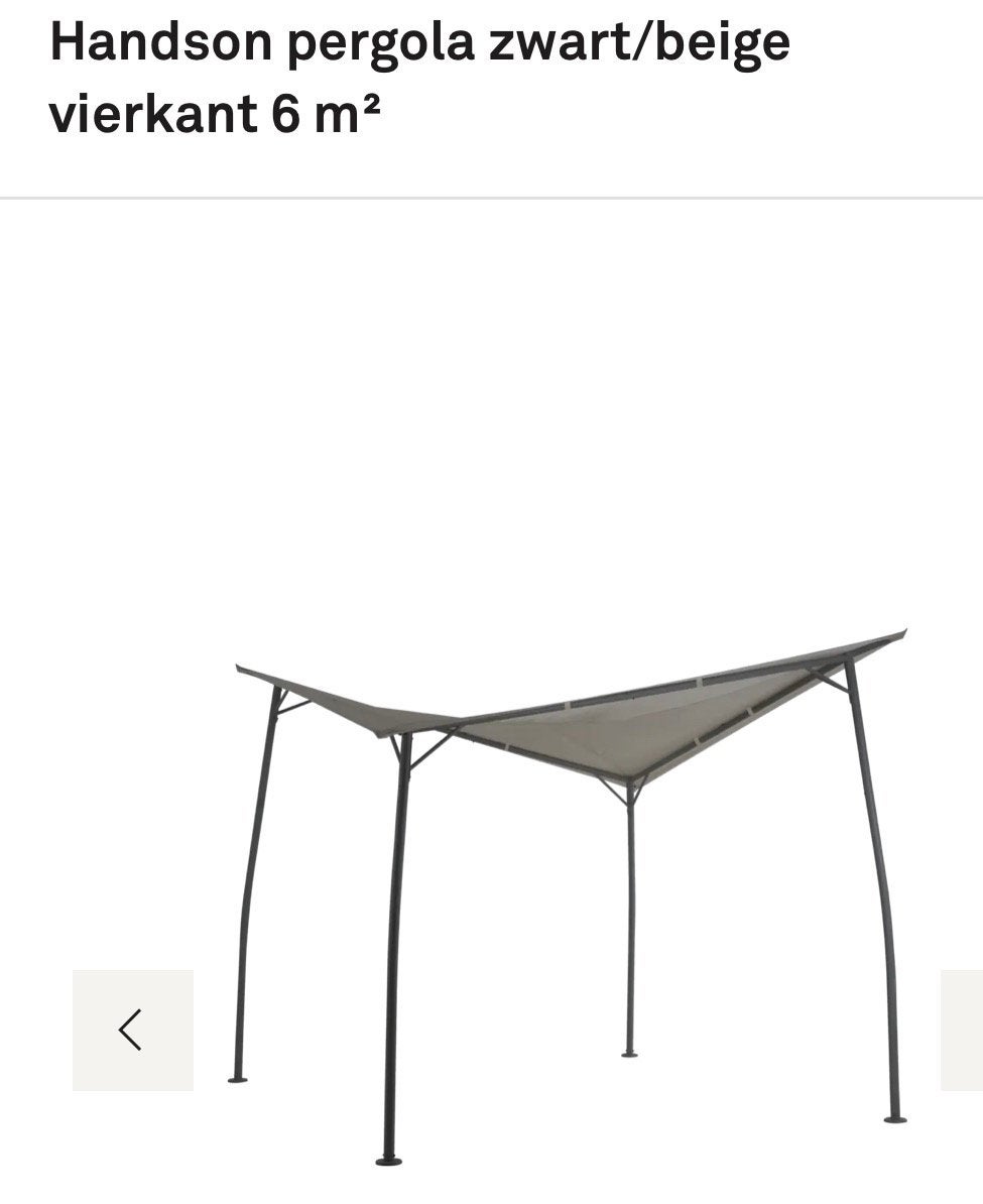 Pergola zgan. 6m2 HANSOM, Tuin en Terras, Ophalen of Verzenden, Zo goed als nieuw, Minder dan 5 meter