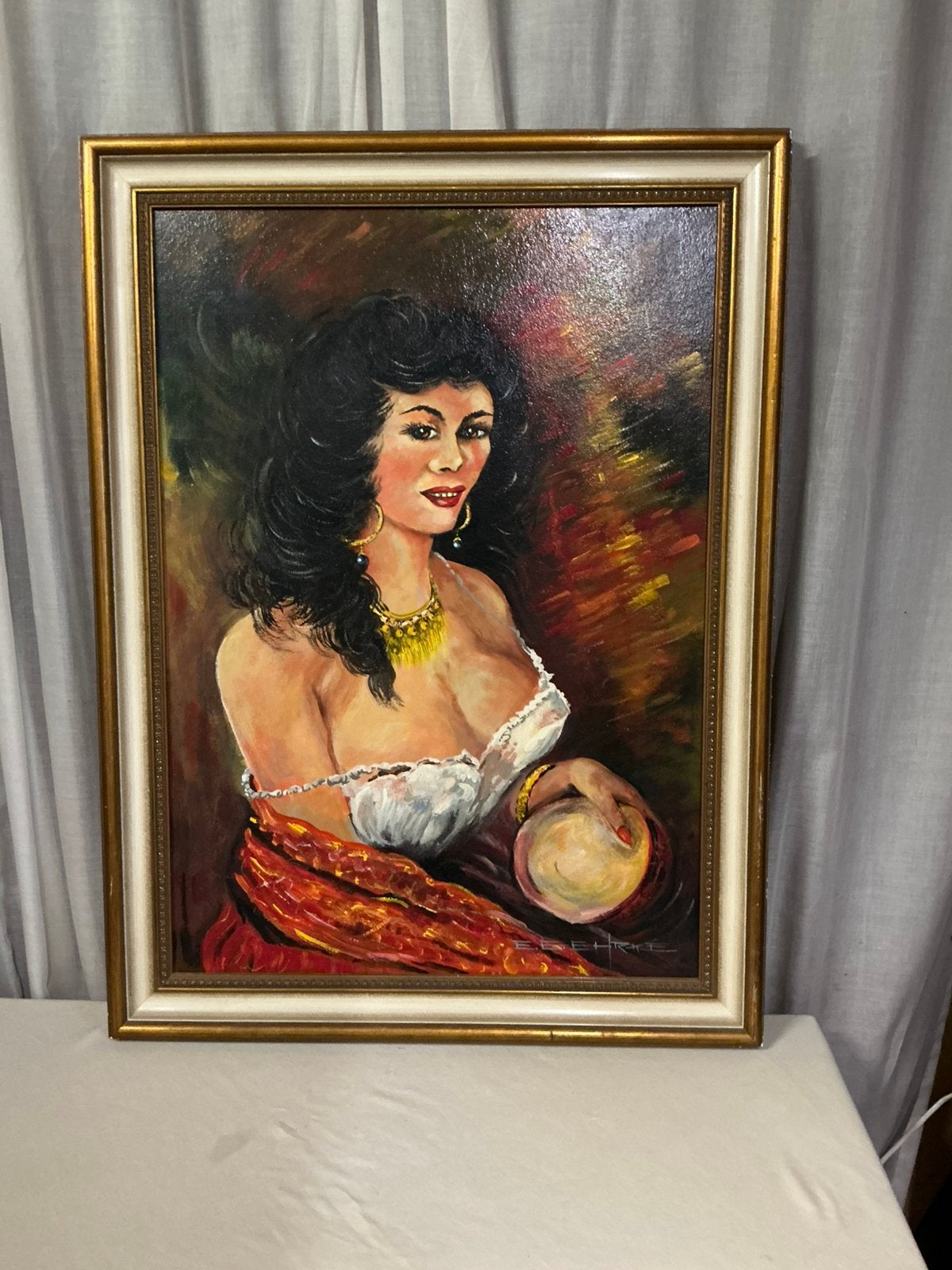 Reproductie ,Zigeunerin ,Torino jaren 70, vintage, Ophalen of Verzenden