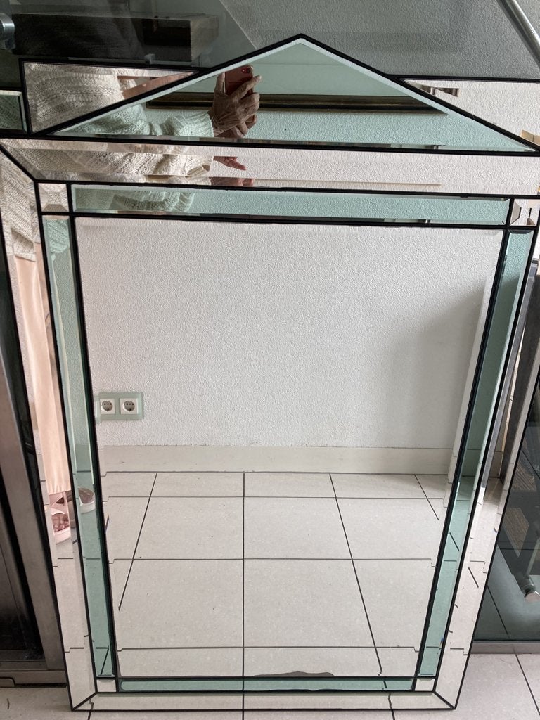 spiegel art deco 120x76, Antiek en Kunst, Antiek | Spiegels, Ophalen, Rechthoekig, 50 tot 100 cm, 100 tot 150 cm