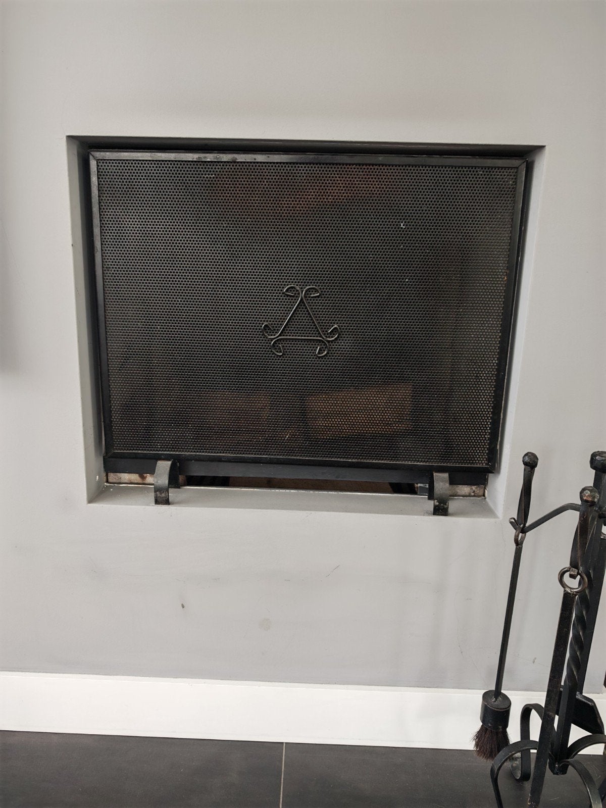 Haardscherm / Vonkenscherm (67x57 cm), Ophalen of Verzenden, Gebruikt, Inbouwhaard, Overige soorten