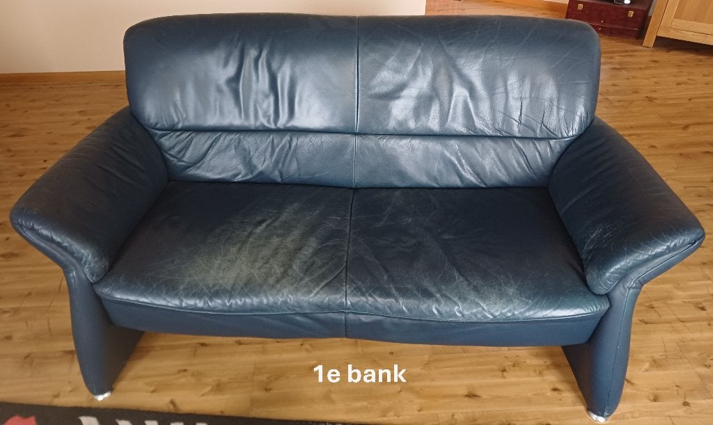 2x Lederland 2-zits bank, Huis en Inrichting, Banken | Bankstellen, Ophalen, Gebruikt, 150 tot 200 cm, Tweepersoons