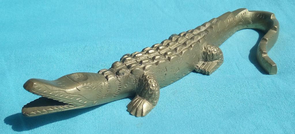LEUKE MESSING KROKODIL ALLIGATOR ZEER GEDETAILLEERD, Verzenden