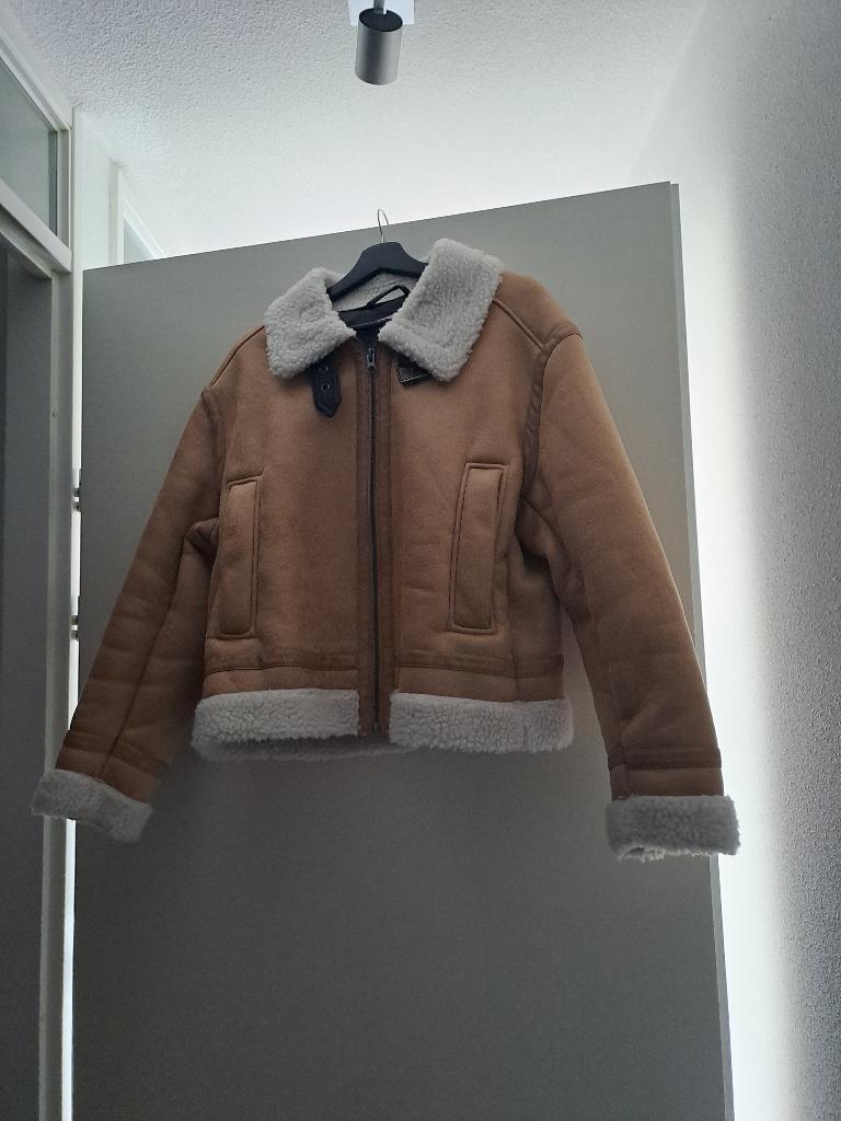 dames jas, H&M, Bruin, Maat 46/48 (XL) of groter, Ophalen of Verzenden