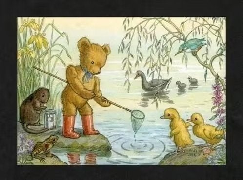 IJsvogel Beer Eend Kikker Waterhoentje Otter by Molly Brett., Verzamelen, Ansichtkaarten | Themakaarten, Ophalen of Verzenden
