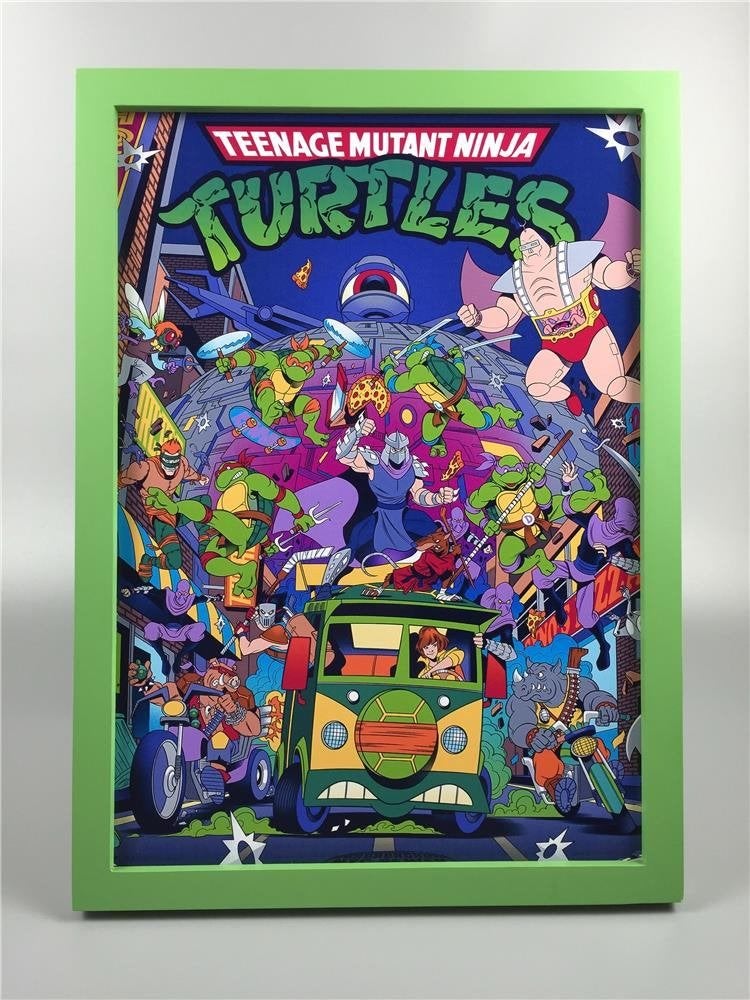 TEENAGE MUTANT NINJA TURTLES Affiche Poster in lijst, Verzamelen, Stripfiguren, Verzenden, Kuifje, Nieuw, Beeldje of Figuurtje
