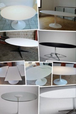 90 x 180  tot 320 x 160 tulipe tafels mid century kasten, Verzenden, Nieuw, Overige materialen