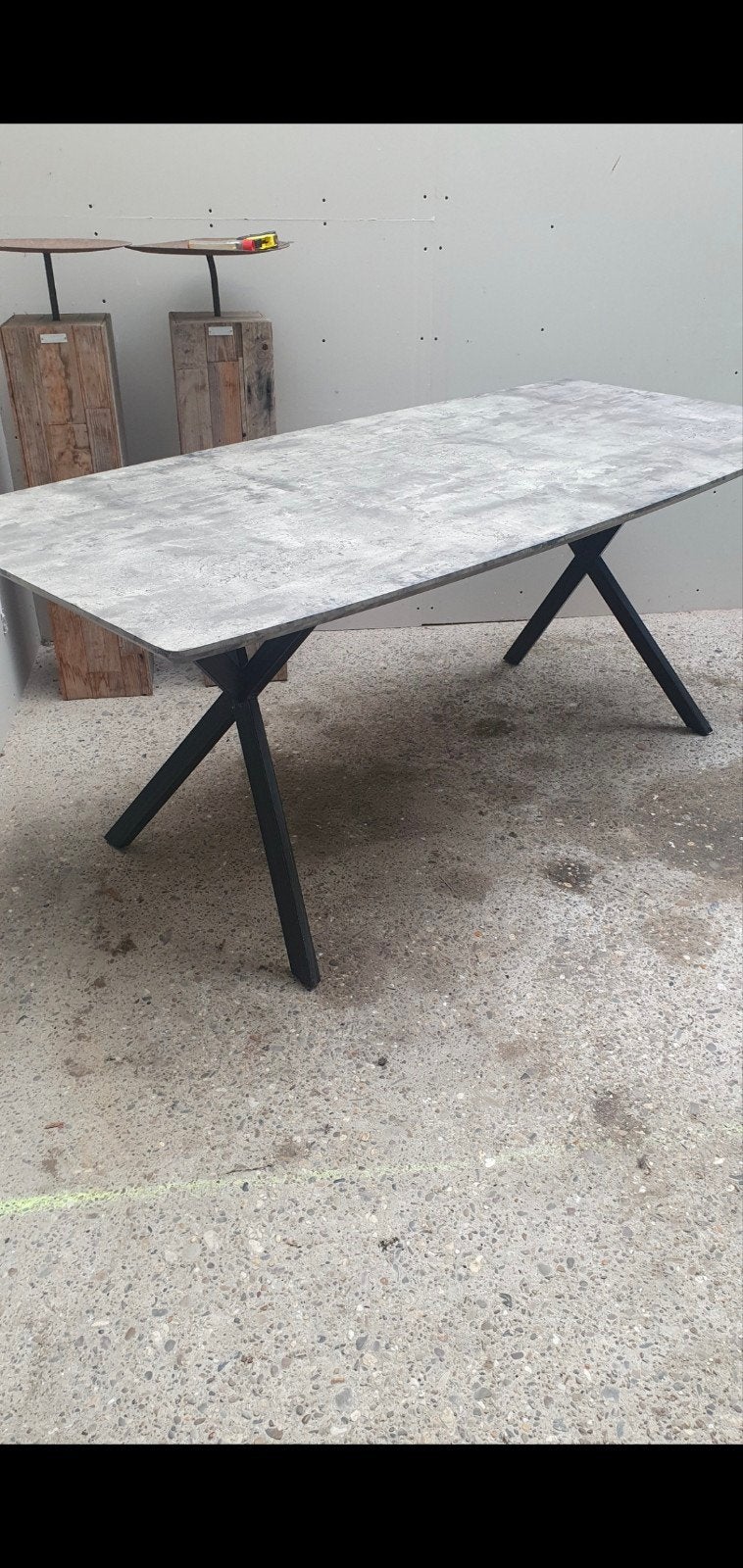 AANBIEDING!!!!bistro tafel 7x HORECA, wit, grijs eettafel, Ophalen, Gebruikt, 50 tot 100 cm, Metaal