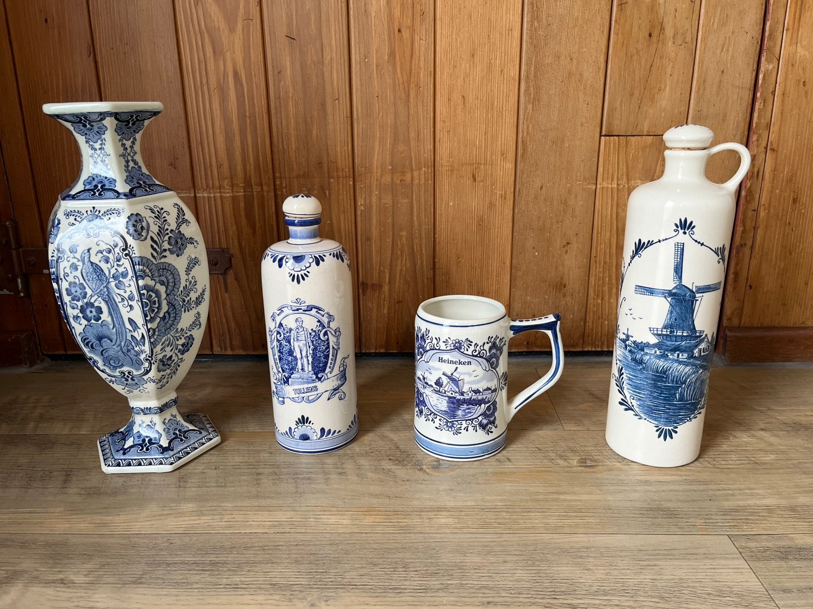 Delfts Blauw Collectie: Vaas, Flessen en Mok, Ophalen