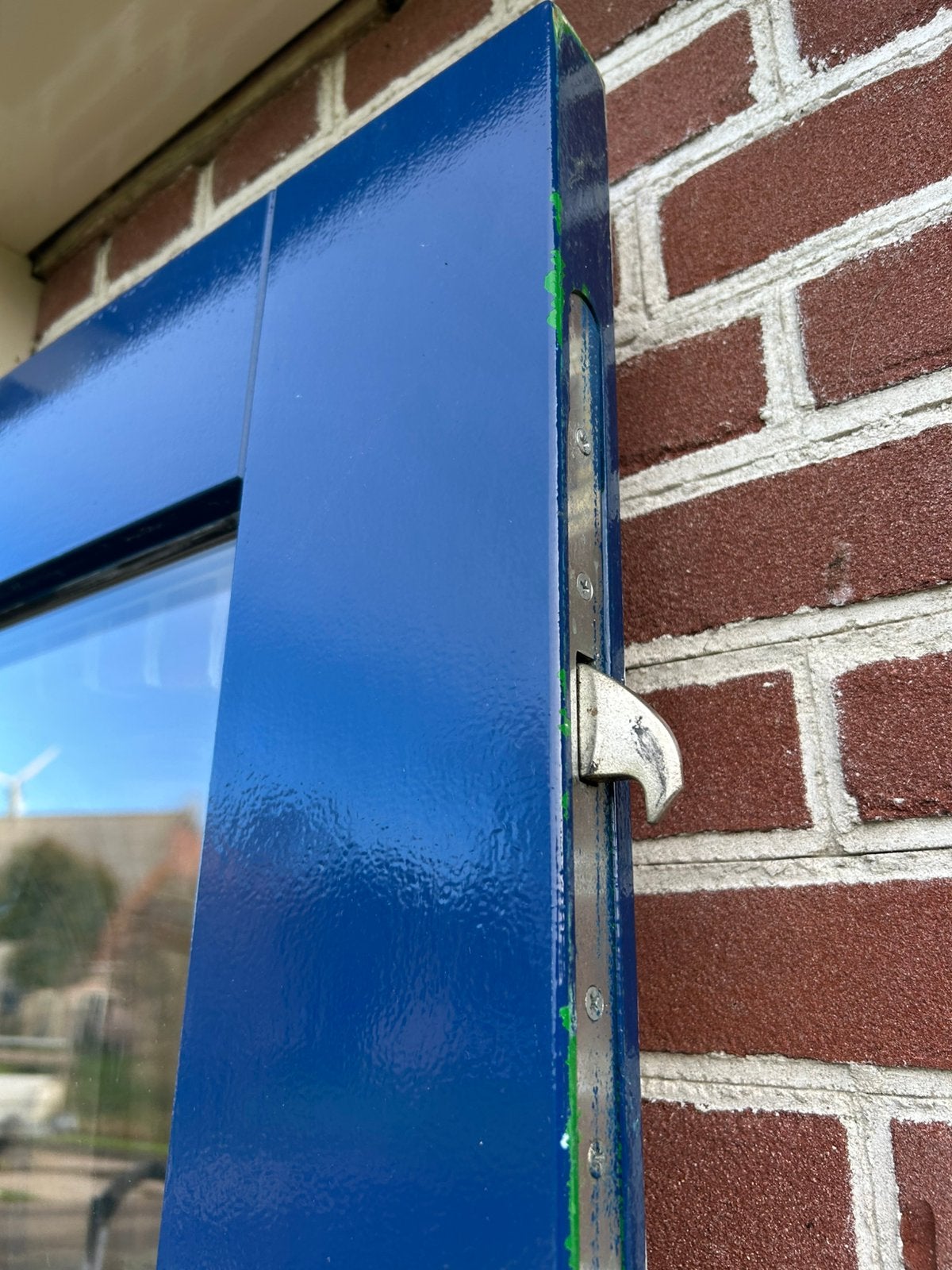 Hardhouten achterdeur 82,7x201,5cm., Ophalen, 80 tot 100 cm, 200 tot 215 cm, Glas