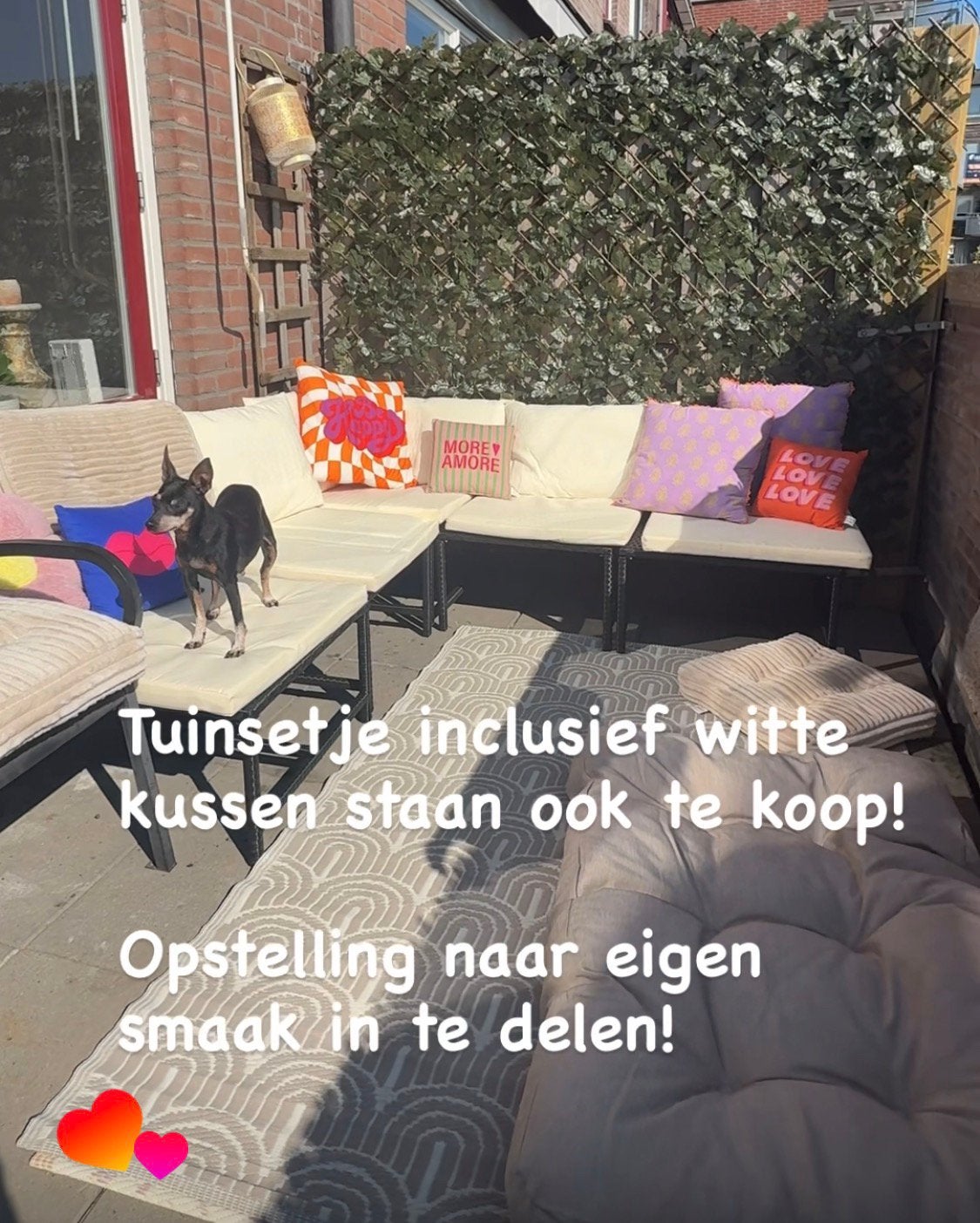 Palletkussens zand/grijs en grafietgrijs - z.g.a.n., Tuin en Terras, Tuinmeubel-accessoires, Ophalen, Zo goed als nieuw