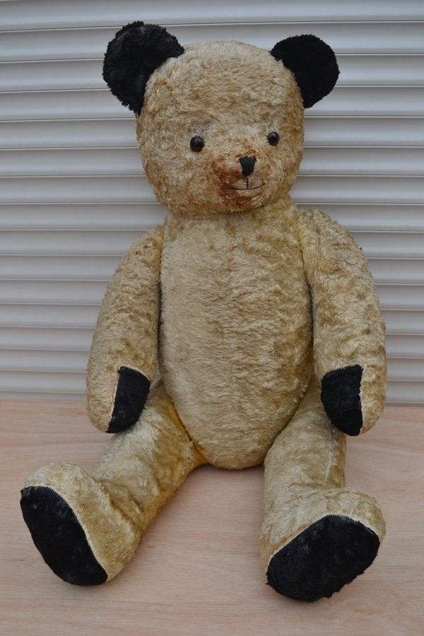 Mooie grote oude beer Sooty -jaren 1950 NR 8890, Ophalen of Verzenden, Zo goed als nieuw, Stoffen beer, Cherished Teddies