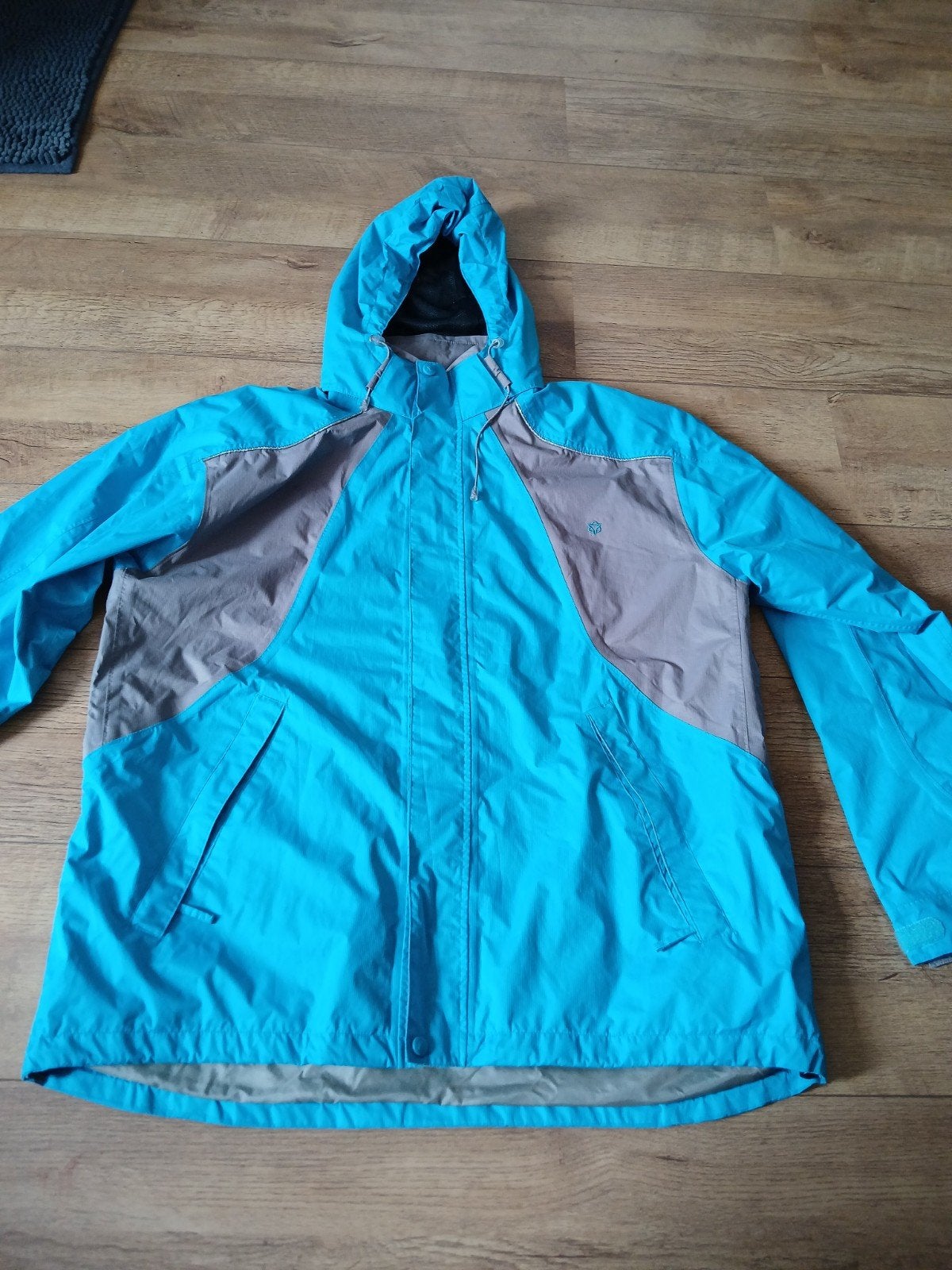 AGU Regenjas Maat xxl - Blauw/Grijs, Kleding | Dames, Blauw, Maat 46/48 (XL) of groter, Ophalen of Verzenden, Zo goed als nieuw