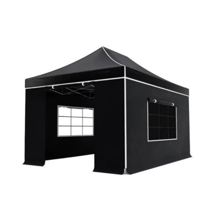 Partytent 3x4.5m Zwart met Zijwanden, Ophalen, Nieuw