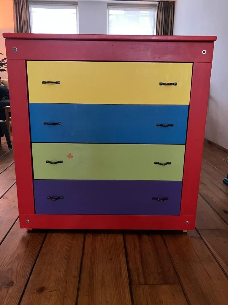 Ladenkast / Commode - Kindermeubel met Gebruikerssporen, Ophalen, Gebruikt, 50 tot 100 cm, 3 of 4 laden