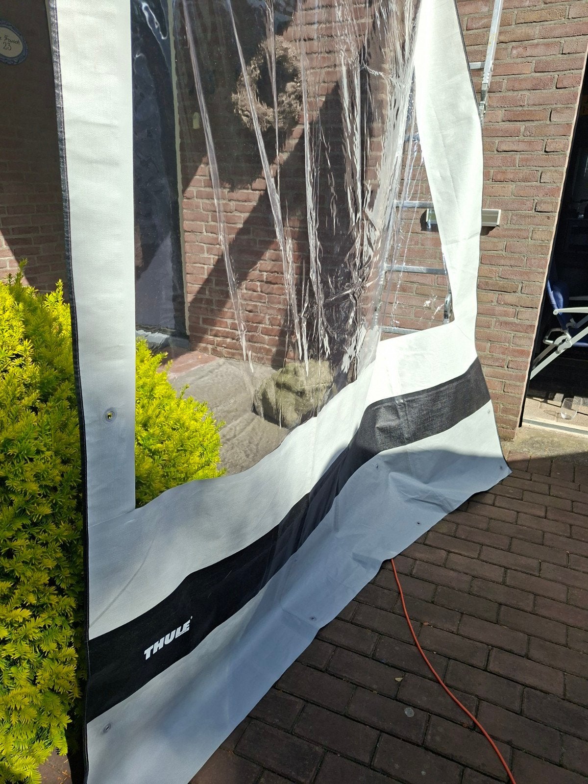Thule luifel zijwand met stokken en toebehoren, Ophalen, Gebruikt