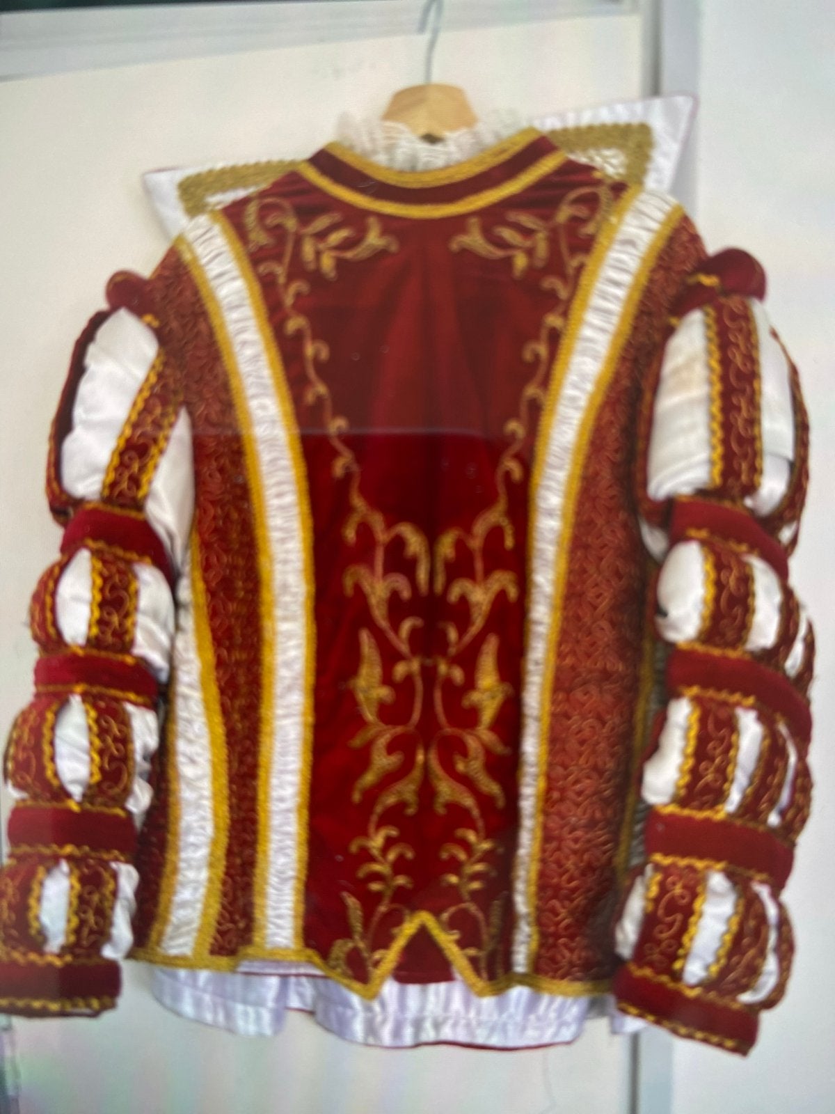 Prins Carnaval kostuum rood/goud compleet, Ophalen, Gebruikt, Pak of Jurk