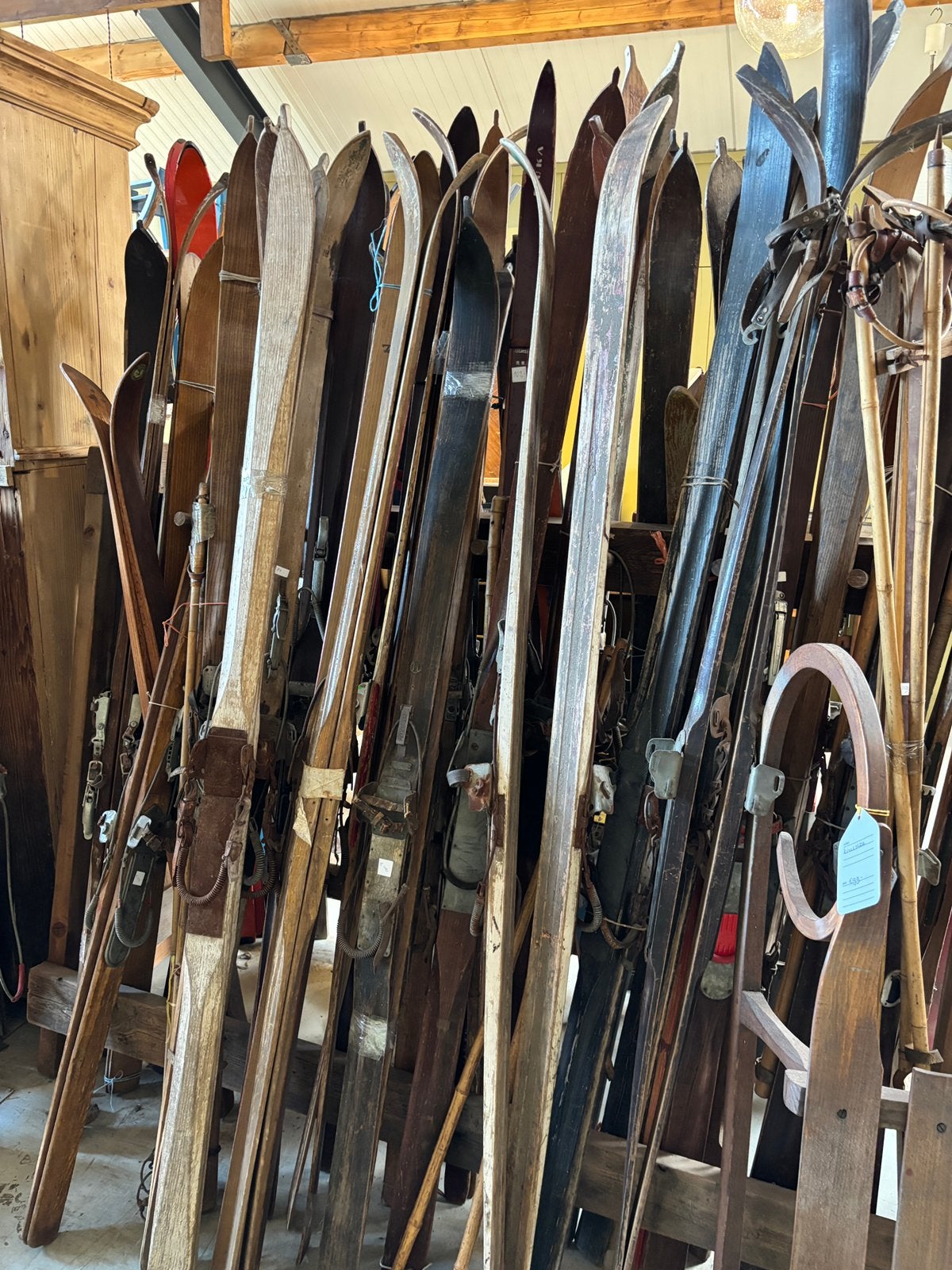 Vintage ski, Houten ski, Decoratie ski, Ski's, Oude ski's, Ophalen