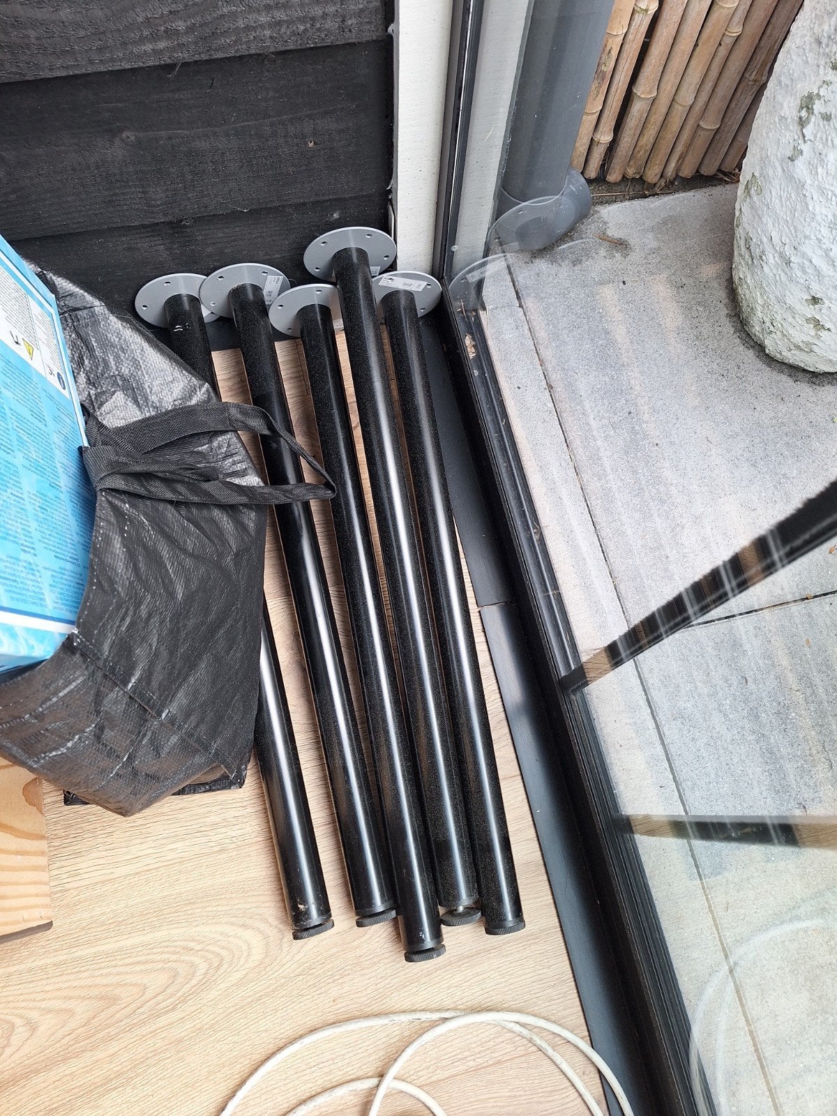 Tafelblad 217 x 60 cm met 5 poten, Ophalen