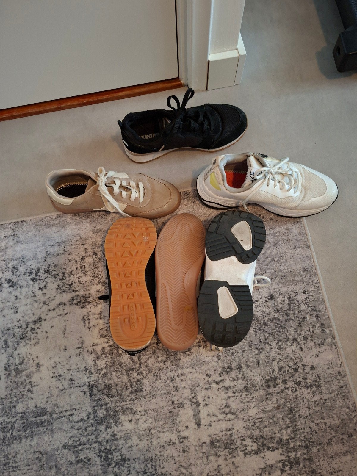 3 paar schoenen, Kleding | Dames, Schoenen, Verzenden, Zwart, Sneakers of Gympen, Gedragen