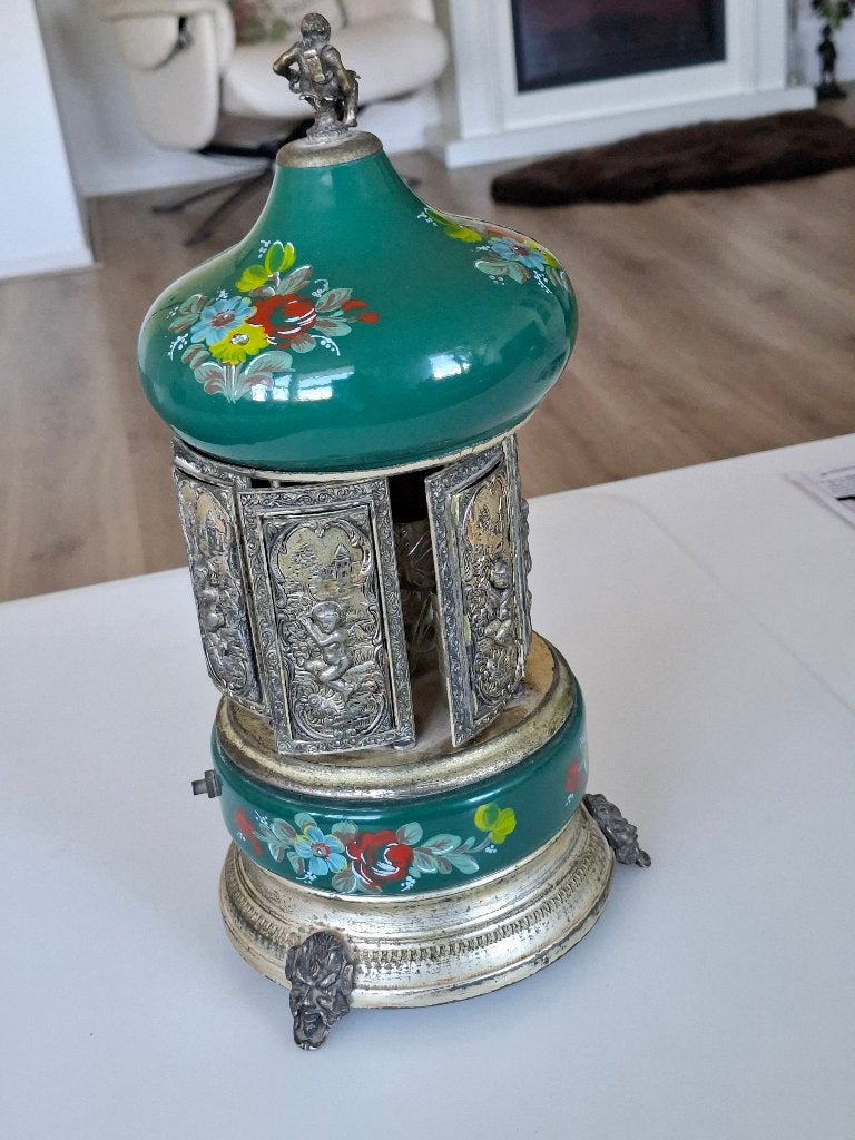 vintage muzikale carrousel (lipstick) sigarettendispencer, Antiek en Kunst, Ophalen of Verzenden