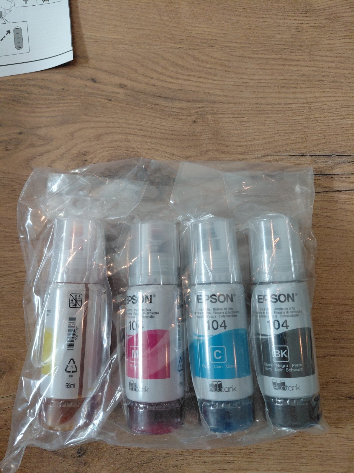 Epson 104 EcoTank Inktflessen - Complete Set, Computers en Software, Ophalen of Verzenden, Nieuw, Cartridge, Epson