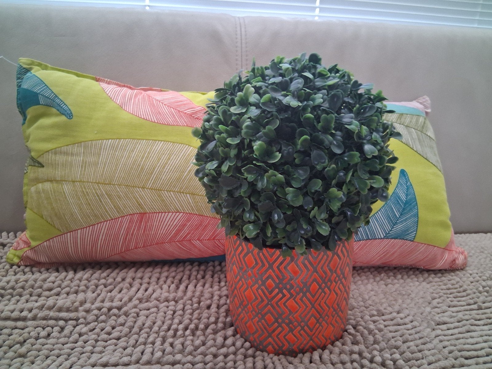 kussen # bloempot # buxusbol, Binnen, Onderhoudsvrij, Kunstplant, Ophalen of Verzenden