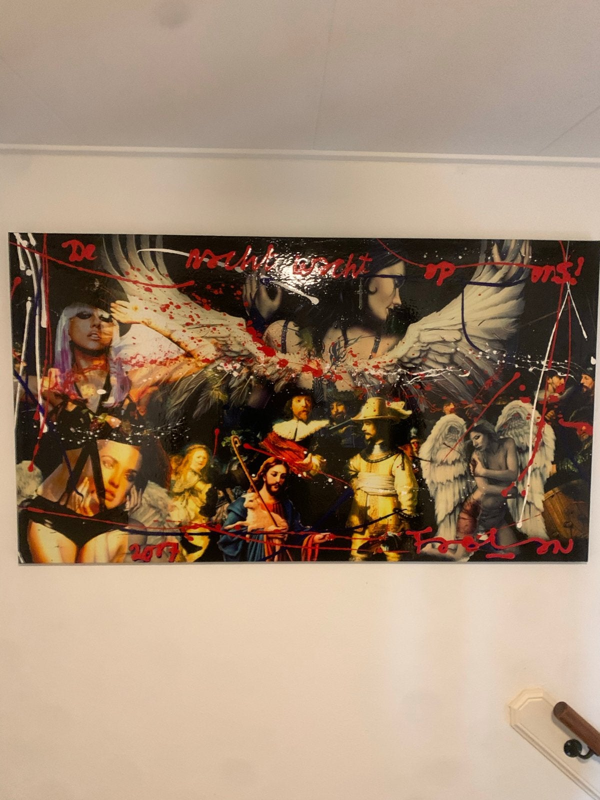 Fabin Art Schilderij: De nacht Wacht Op Ons! (90x160 cm), Antiek en Kunst, Kunst | Schilderijen | Modern, Ophalen, Figuren, Gelakt/vernis