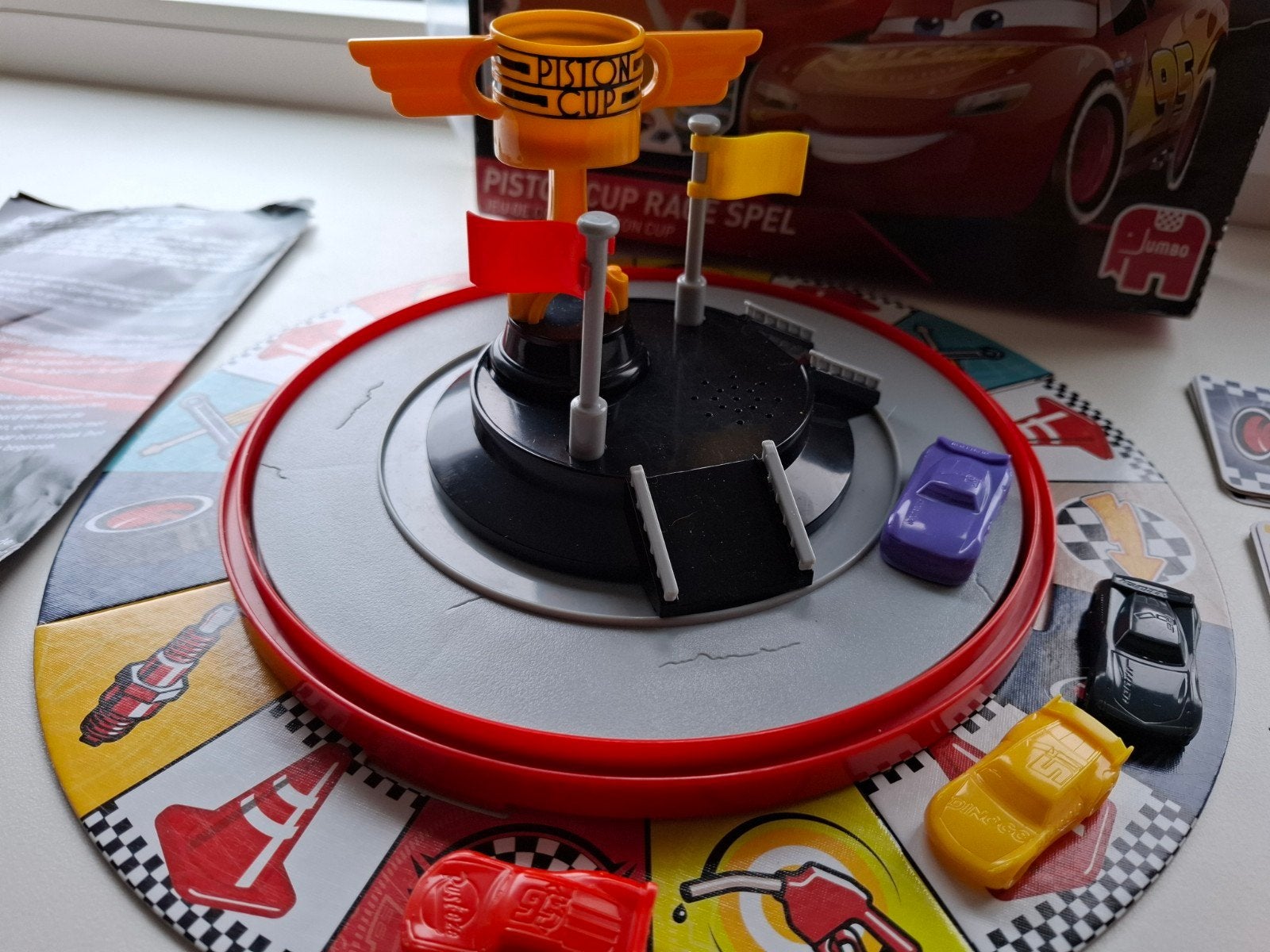 Disney Pixar Cars Piston Cup Race Spel Jumbo, Drie of vier spelers, Ophalen of Verzenden, Gebruikt, Jumbo