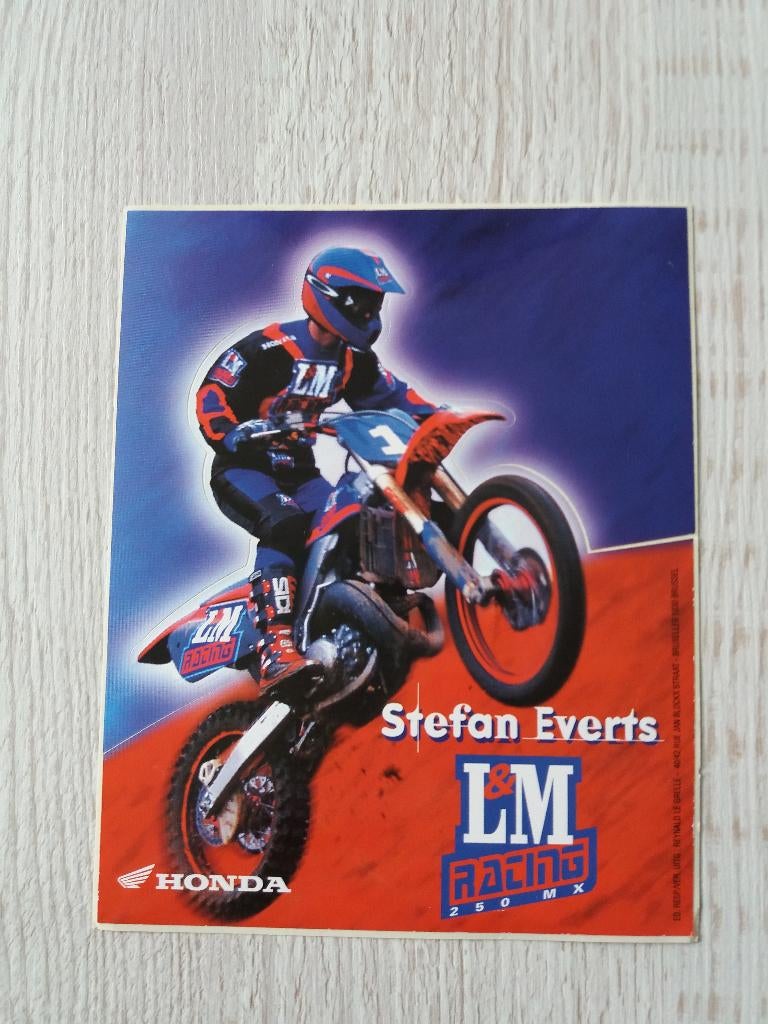 sticker HONDA Stefan Everts LM RACING 250 MX, Ophalen of Verzenden, Zo goed als nieuw, Sport