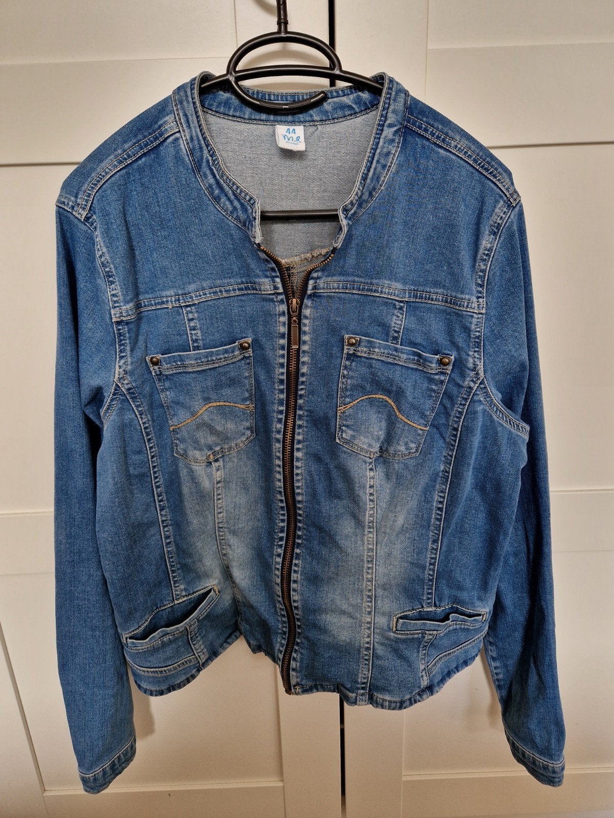 Spijkerjas MS mode, Ophalen, Blauw, Maat 42/44 (L), Zo goed als nieuw