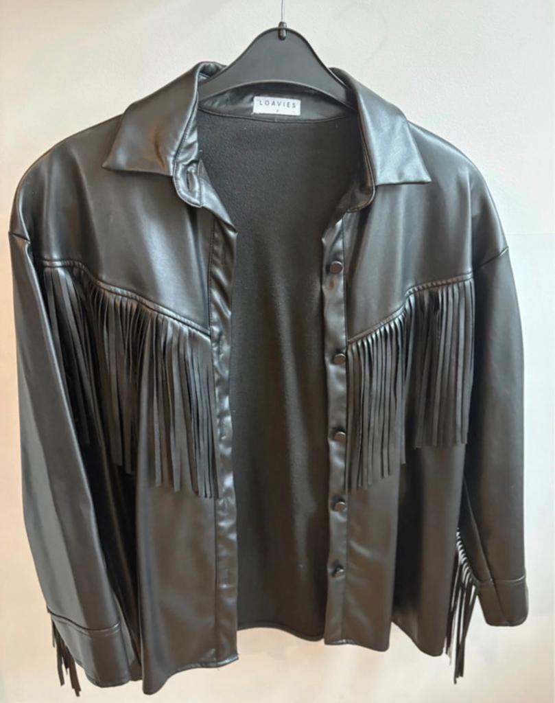 Leren Jasje Maat M, Kleding | Dames, Ophalen of Verzenden, Zo goed als nieuw, Maat 38/40 (M), Zwart