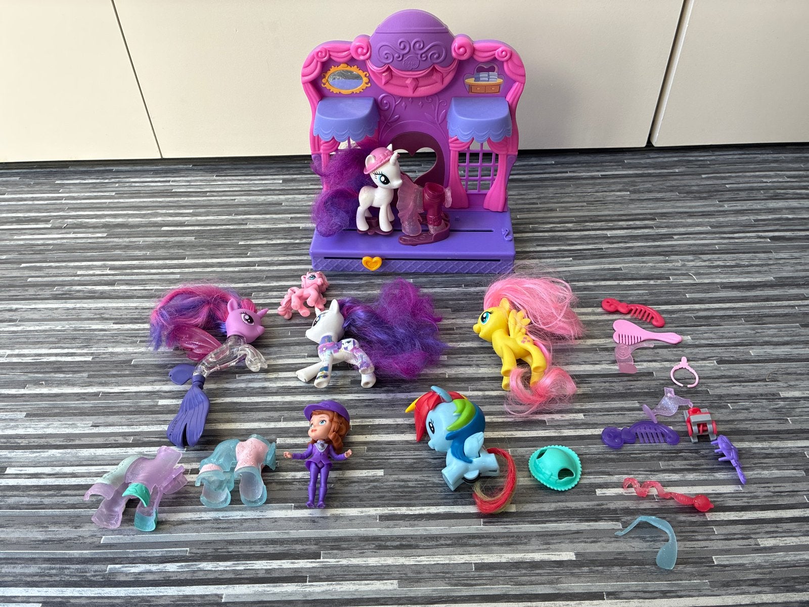 My Little Pony speelset met kleine figuren en accessoires, Ophalen of Verzenden, Gebruikt, Overige typen