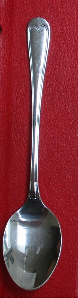 GERO 18-8 Linetti 790 hartje op steel koffielepel 14,1cm, Ophalen of Verzenden, Gero, Rvs of Chroom