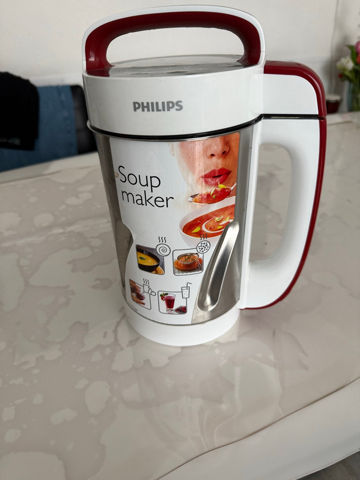 Philips Soup Maker HR2200 - Maak eenvoudig heerlijke soep, 1 tot 2 liter, Ophalen of Verzenden, Gebruikt, 3 snelheden of meer