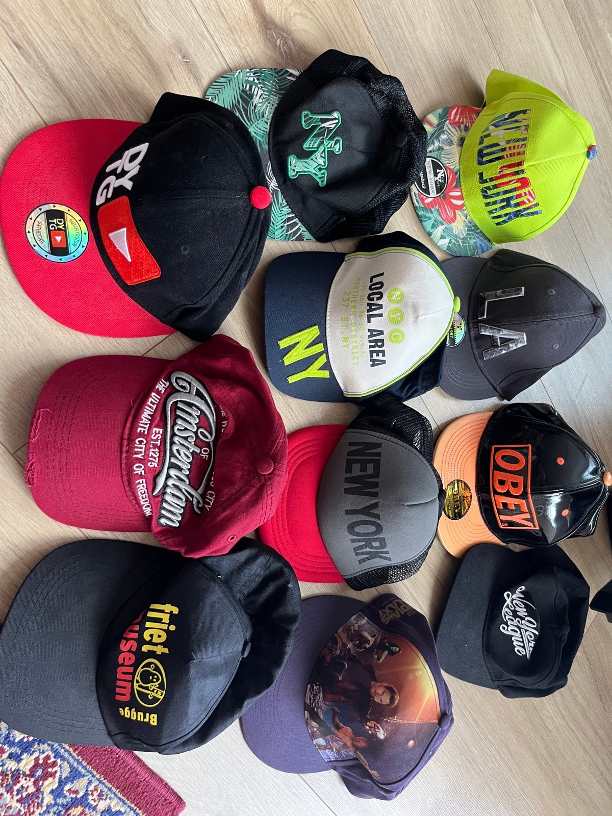 Diverse collectie petten en hoeden, Ophalen of Verzenden, Gedragen, One size fits all, Pet