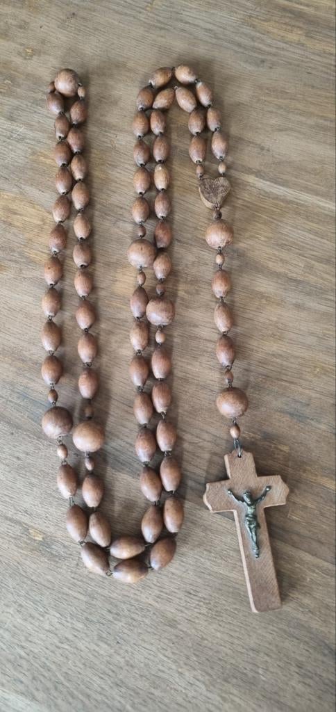 Houten Lourdes paternoster, Ophalen of Verzenden, Gebruikt