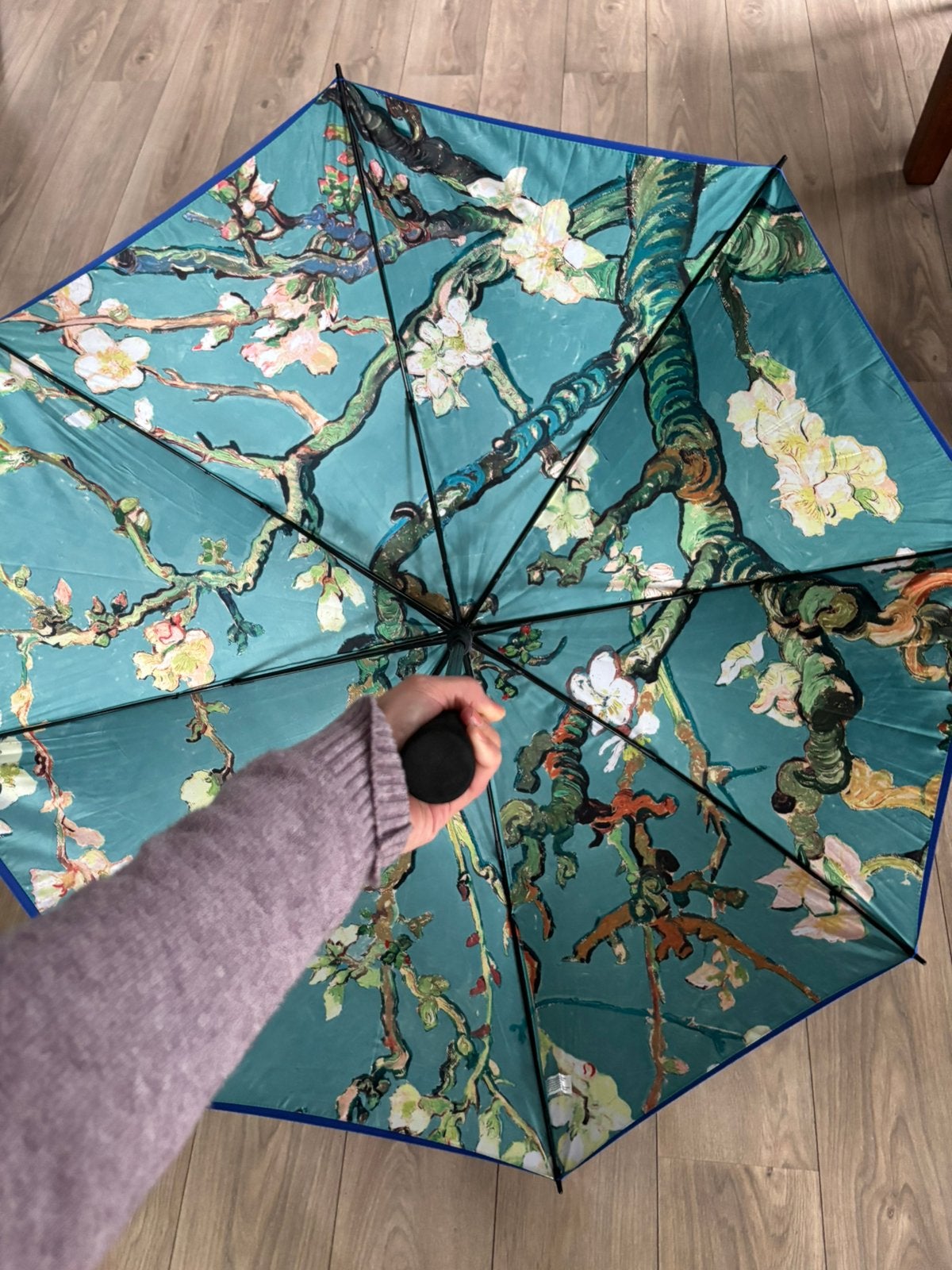Grote blauwe paraplu Vriendenloterij, Ophalen, Zo goed als nieuw, Blauw