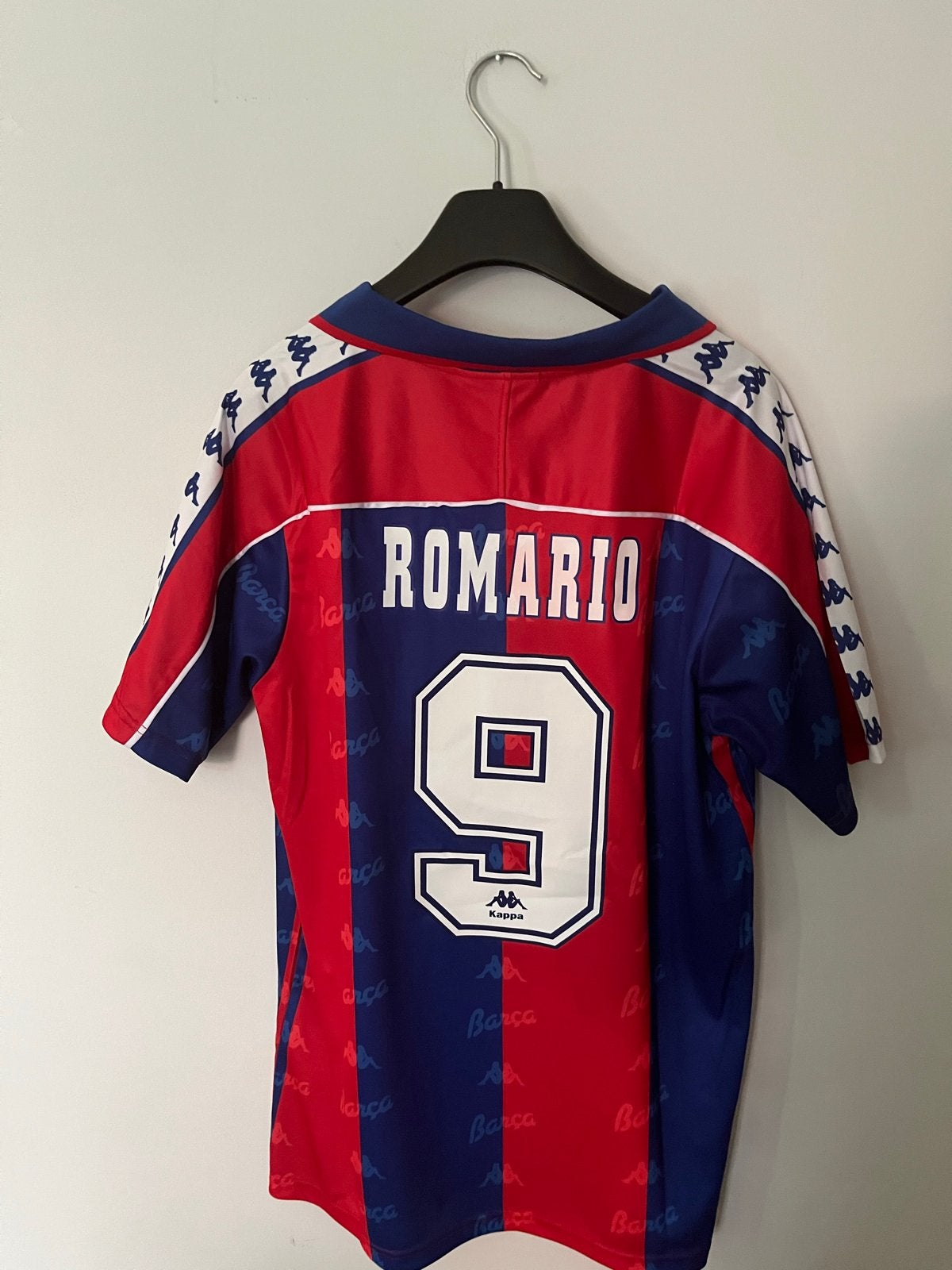 Vintage Romario Voetbalshirt XL - FC Barcelona Kappa, Meerkleurig, Maat 56/58 (XL), Ophalen of Verzenden, Zo goed als nieuw