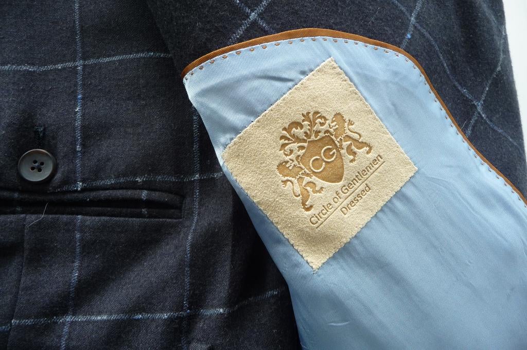 Circle of Gentlemen pak. Donkerblauw met ruit. Maat 50, Circle of Gentlemen, Ophalen of Verzenden, Zo goed als nieuw, Maat 48/50 (M)