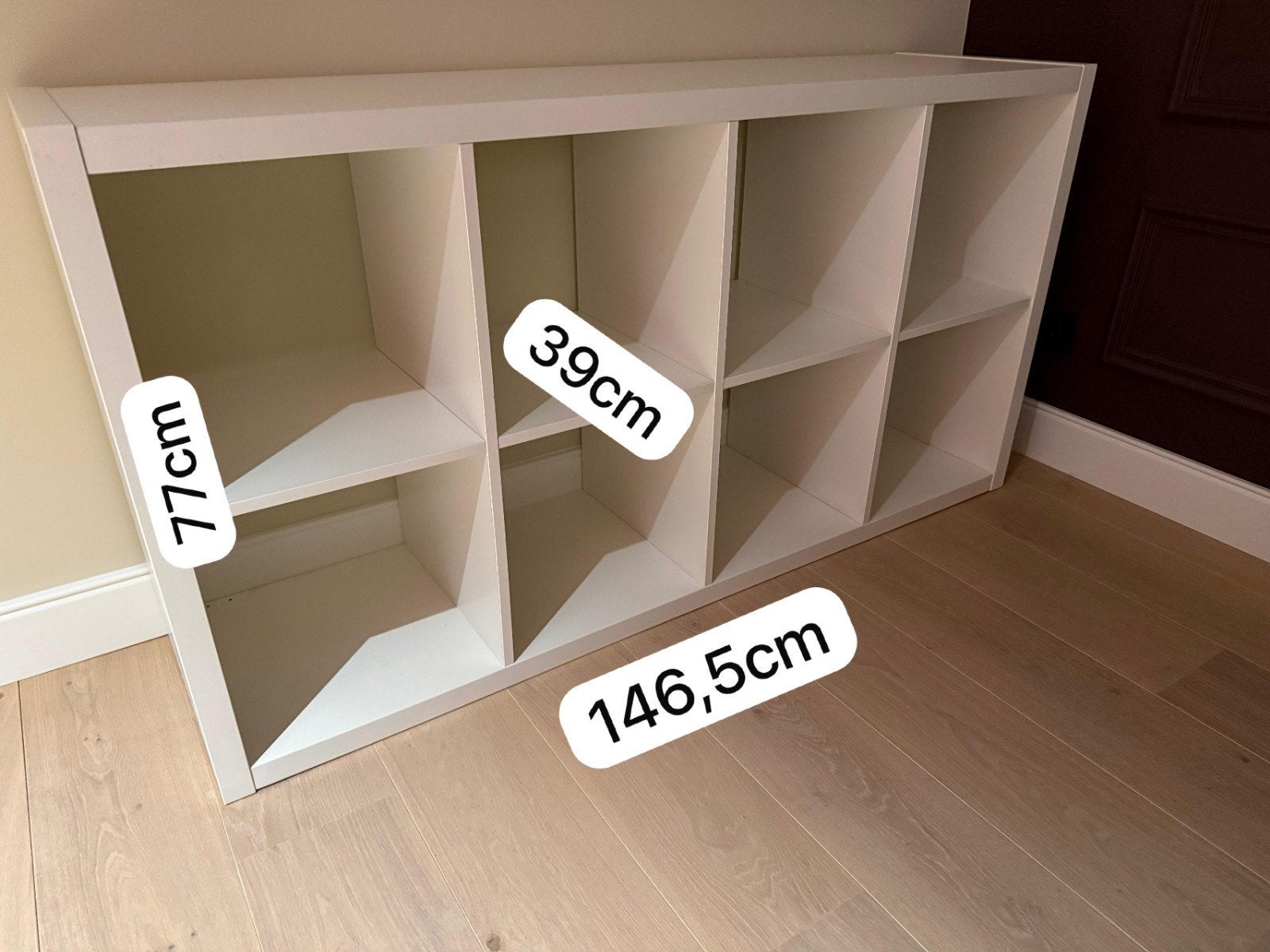 Wandkast met 8 vakken 146,5 x 77 x 39 cm, Huis en Inrichting, Ophalen, Zo goed als nieuw, Minder dan 150 cm, Minder dan 100 cm