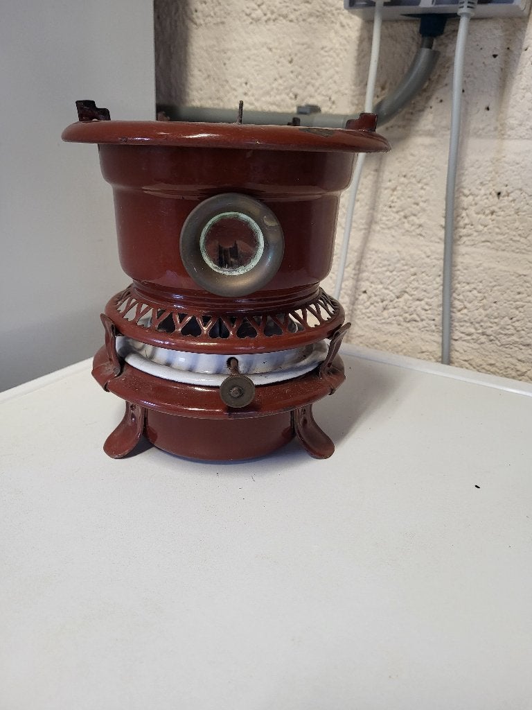1-pits petroleumstel bruin, Antiek en Kunst, Ophalen of Verzenden